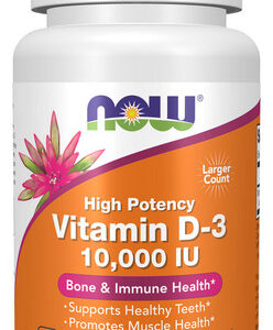 Vitamina D-3 10.000 Ui 240 Cápsulas Gelatinosas Da Now Foods