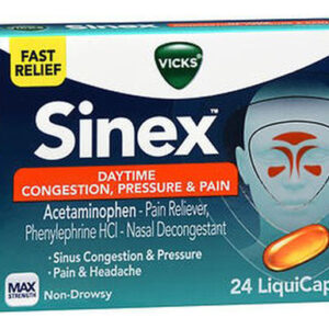 Sinex Daytime Congestion - Pressão E Dor Liquicaps 24 Cápsul