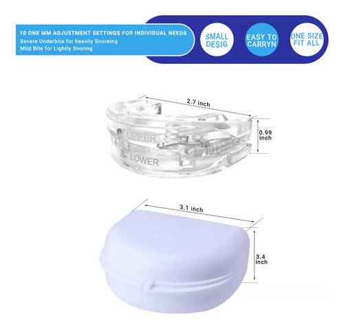 Novo Dispositivo Mouthguard Night Anti Ronco Grinding Time - Imagem 2
