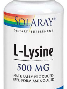 L-lisina 500 Mg 120 Cápsulas Da Solaray