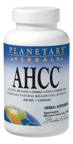 Cápsulas Ahcc 500 Mg 60 Cápsulas Da Planetary Herbals