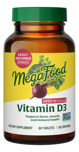 Vitamin D3 2000 Iu 60 Tabs By Megafood