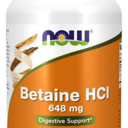 Betaína Hcl 648 Mg 120 Cápsulas Vegetais Da Now Foods