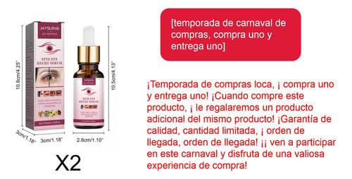 . Suero Para Olhos Calmante Contra Orzuelos Para Blefarite E - Imagem 2