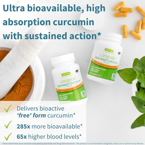 Longvida Lipidated Curcumin 500mg, Ultra Biodisponível - Imagem 2