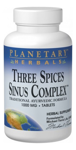 Three Spices Sinus Support 180 Comprimidos Da Planetary Herb
