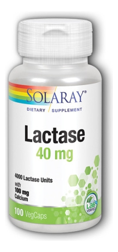 Lactase 40 Mg 100 Cápsulas Da Solaray
