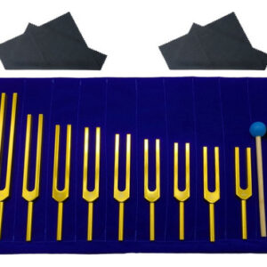 9 Diapasões Dourados Para Curar Chakras, Terapia De Som, Ma