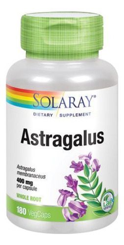 Astragalus 180 Cápsulas Da Solaray