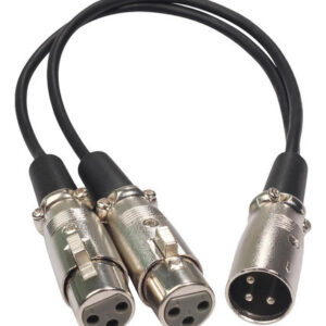 Zya Cabo Fêmea Xlr Para Dois Divisores 3p Para Adaptador De