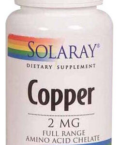 Copper 2 Mg 100 Cápsulas Da Solaray