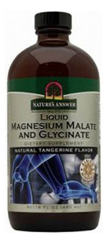 Glicinato De Magnésio Líquido, Sabor Natural De Tangerina, 1