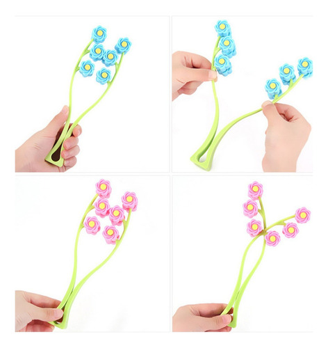 Rolo De Massagem Facial Massageador Facial Em Forma De Flor - Imagem 23