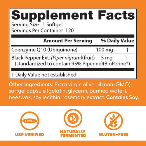 Coq10 De Alta Absorção 100mg Com Bioperine Doctors Best120ct - Imagem 3