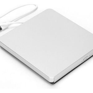 Leitor De Dvd Prateado Para Laptop, Unidade Externa Usb 2.0