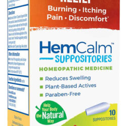 Hemcalm Suppositories 10 Count By Boiron