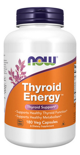 Thyroid Energy 180 Cápsulas Da Now Foods