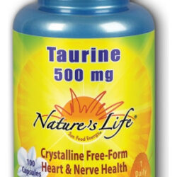 Taurina 500 Mg 100 Cápsulas Da Nature's Life