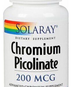 Picolinato De Cromo 200 Mcg 100 Comprimidos Da Solaray