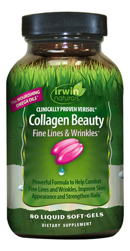 Collagen Beauty 80 Cápsulas Gelatinosas Da Irwin Naturals