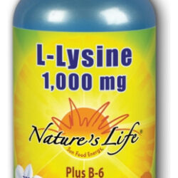 L-lisina 1000 Mg 250 Comprimidos Da Nature's Life