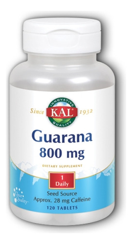 Guaraná 800 Mg 120 Comprimidos Por Kal
