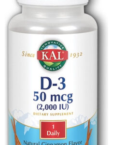 D-3 Mastigável 2.000 Ui 100 Mastigáveis Por Kal