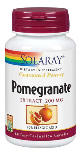 Extrato De Romã 200 Mg 60 Cápsulas Da Solaray