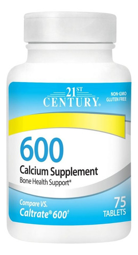 Suplemento De Cálcio 600 Mg 75 Comprimidos Da 21st Century