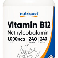 Nutricost Vitamina B12 (metilcobalamina) 1000mcg, 240 Cáp...