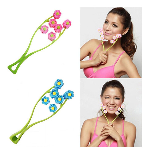 Rolo De Massagem Facial Massageador Facial Em Forma De Flor - Imagem 16
