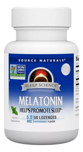Melatonina 5 Mg De Hortelã Sublingual 50 Comprimidos Da Sour