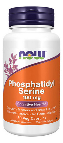 Fosfatidilserina 100 Mg 60 Cápsulas | By Now Foods