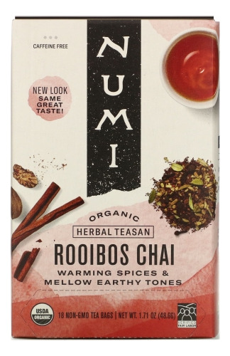 Ruby Chai Spiced Rooibos Tea 18 Bags By Numi Tea