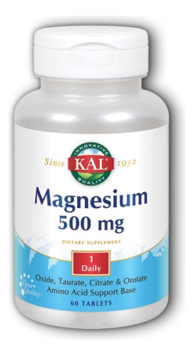 Magnésio 500 Mg 60 Comprimidos Da Kal