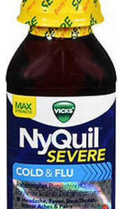 Nyquil Severe Cold Flu, Sabor Líquido De Frutas Vermelhas, 8