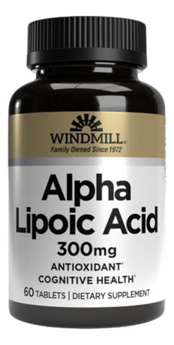 Ácido Alfa Lipóico 300 Mg 60 Comprimidos Da Windmill Health