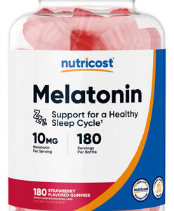 Gomas De Melatonina Nutricost 10 Mg 180 Gomas De Morango