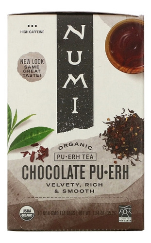 Puerh Chocolate 16 Sacos Da Numi Tea