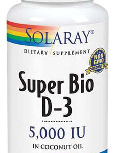 Super Bio D-3 5.000 Iu 120 Cápsulas Gelatinosas Da Solaray