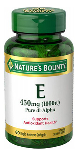 Vitamina E Pure Dl-alpha 1000 Ui 24 X 60 Cápsulas Gelatinosa