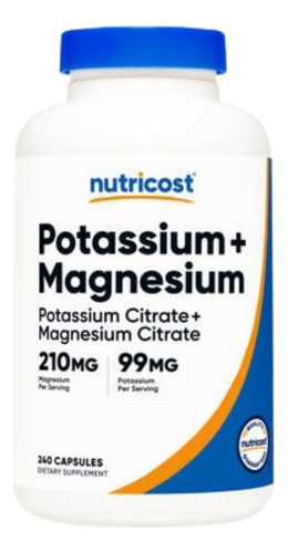 Cápsulas De Citratos De Potássio E Magnésio 99/210 Mg 240 Un