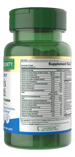 Multivitamínico Nature"s Bounty De Alta Potência Masculino 1 - Imagem 7