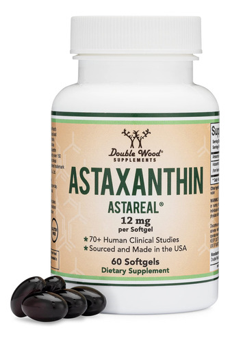 Suplemento De Astaxantina De Madeira Dupla 12 Mg Max Strengt