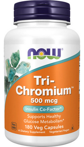 Tri-chromium 500 Mcg 180 Cápsulas Vegetarianas Da Now Foods