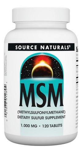 Msm 1000 Mg 120 Tabs By Source Naturals