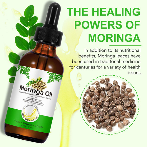 Óleo De Moringa Shuangjia 60ml X 2, Puro Natural Orgânico Co - Imagem 2