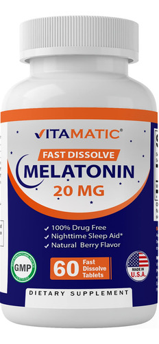 Suplemento Vitamínico De Melatonina Em Comprimidos De 20 Mg - Imagem 7