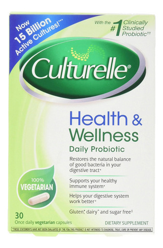 Probiótico Com Lactobacillus 30 Cápsulas Vegetais Da Culture