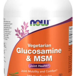Glucosamina E Msm 240 Cápsulas Vegetais Da Now Foods